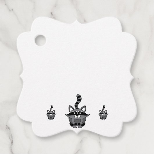 Étiquettes Cadeau Little Raccoon (Devant)