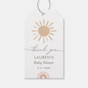 Étiquettes-cadeau Little Ray of Sunshine Boho rose Girl Baby shower