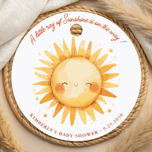Étiquettes Cadeau Little Ray of Sunshine Cute Boho Baby shower solai