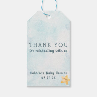 Étiquettes-cadeau Little Star Blue Sky Baby Shower Favor