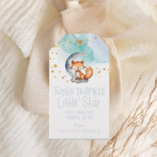 Étiquettes-cadeau Little Star Woodland Fox Baby shower