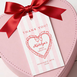 Étiquettes-cadeau Little Sweetheart Baby Shower Favor Tags