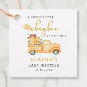 Étiquettes Cadeau Little Sweetie Est Sur Le Chemin Baby shower Honey