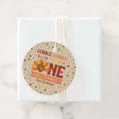 Étiquettes Cadeau Little Turkey Fall Thanksgiving 1er anniversaire (En situation)