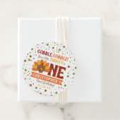 Étiquettes Cadeau Little Turkey Fall Thanksgiving 1er anniversaire (En situation)