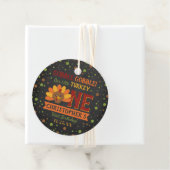 Étiquettes Cadeau Little Turkey Fall Thanksgiving 1er anniversaire (En situation)