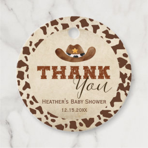 Étiquettes Cadeau Little Western Cowboy Baby shower