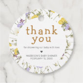 Étiquettes Cadeau Little Wildflower Baby Shower (Devant)