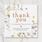 Étiquettes Cadeau Little Wildflower Baby Shower (Devant)