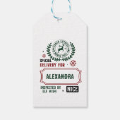 Étiquettes-cadeau Livraison de l'Express père Noël pour (Nom personn (Dos)