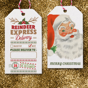 Étiquettes-cadeau Livraison d'Express de rennes de Père Noël