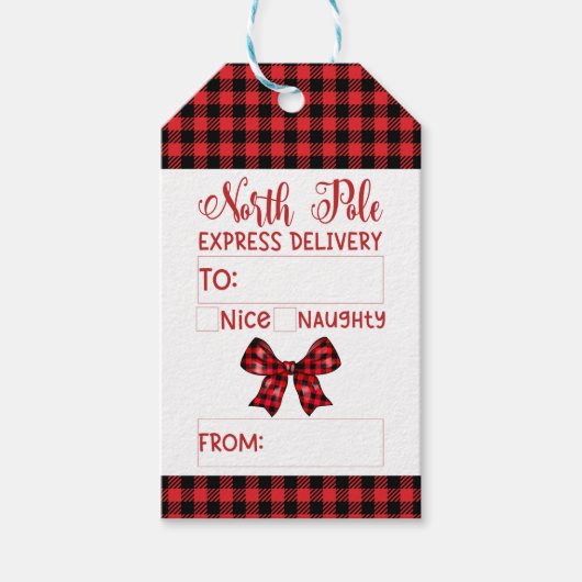 Étiquettes-cadeau Livraison du pôle Nord Noël (Devant)