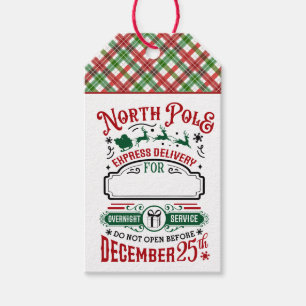 Étiquettes-cadeau Livraison Express du Pôle Nord Noël