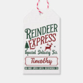 ÉTIQUETTES-CADEAU LIVRAISON SPÉCIALE DE L'EXPRESS DE RÉINSERT (Devant)