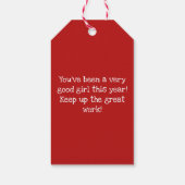 Étiquettes-cadeau Livraison spéciale de messagerie père Noël (Dos)