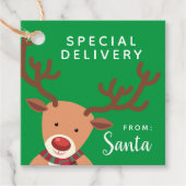 Étiquettes Cadeau Livraison spéciale de Père Noël (Devant)