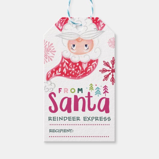 Étiquettes-cadeau Livraison spéciale du Père Noël | Pas de péage (Devant)