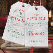 Étiquettes-cadeau Livraison Spéciale Du Pôle Nord Ajouter Un Nom