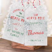 Étiquettes-cadeau Livraison Spéciale Du Pôle Nord Ajouter Un Nom