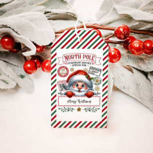 Étiquettes-cadeau Livraison spéciale Noël de Père Noël