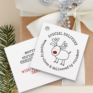 Étiquettes Cadeau Livraison spéciale Père Noël par Reindeer Custom
