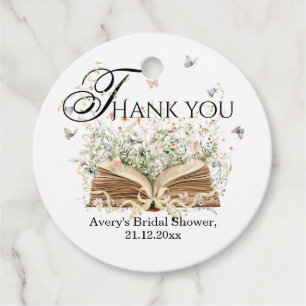 Étiquettes Cadeau Livre Wildflower Un Nouveau Chapitre Commence ente