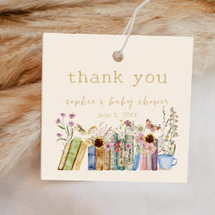 Étiquettes Cadeau Livres vintages Un Nouveau Baby shower De Chapitre