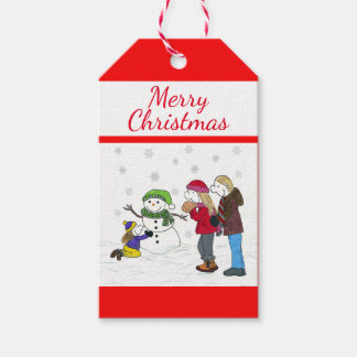 Étiquettes-cadeau Lizzy's People Snowman Tags cadeaux