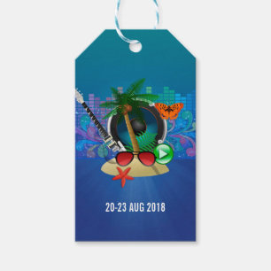 Étiquettes-cadeau Logo ajouté au festival de musique d'été du club