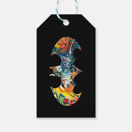 Étiquettes-cadeau Logo Batman Neon/80s Graffiti (Devant)