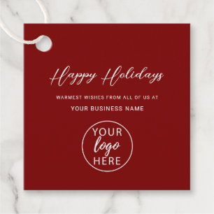 Étiquettes Cadeau Logo de la société pour les fêtes de Noël