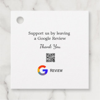 Étiquettes Cadeau logo de l'entreprise de revue Google Scan QR revie