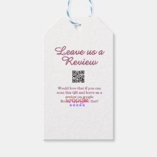 Étiquettes-cadeau logo de l'entreprise de revue Google Scan QR revie