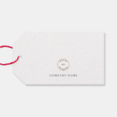 Étiquettes-cadeau Logo de l'entreprise Joyeuses Fêtes de script Gold (Dos (Horizontal))