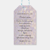 Étiquettes-cadeau Logo de l'entreprise personnalisée Description du  (Dos)