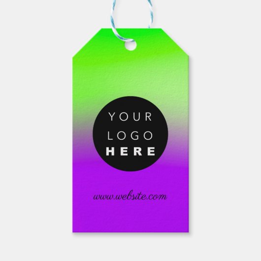 Étiquettes-cadeau Logo de l'entreprise personnalisée Description du (Devant)