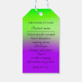 Étiquettes-cadeau Logo de l'entreprise personnalisée Description du (Dos)