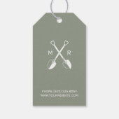 Étiquettes-cadeau Logo de Merci avec initiales | Balise Cadeau d'ent (Dos)