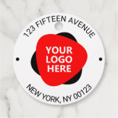 Étiquettes Cadeau Logo de votre entreprise (Dos)