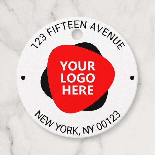 Étiquettes Cadeau Logo de votre entreprise (Devant)