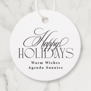 Étiquettes Cadeau Logo d'entreprise de Noël Joyeux Botanique