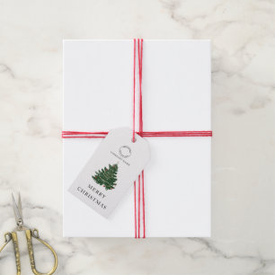 Étiquettes-cadeau Logo d'entreprise Joyeux sapin de Noël