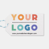 Étiquettes-cadeau Logo d'entreprise personnalisé (Dos Horizontal)