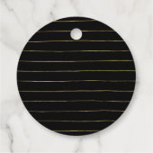 Étiquettes Cadeau Logo d'entreprise personnalisé Gold & Black Merci (Dos)