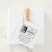 Étiquettes Cadeau Logo d'entreprise personnalisé moderne et code QR (En situation)