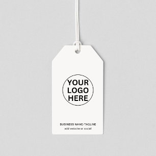 Étiquettes-cadeau Logo d'entreprise personnalisé & Texte promotionne