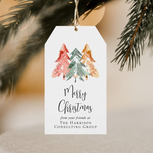 Étiquettes-cadeau Logo d'entreprise QR Code Joyeux Noël