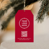 Étiquettes-cadeau Logo d'entreprise QR Code Joyeux Noël