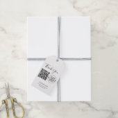 Étiquettes-cadeau Logo d'entreprise simple et code QR Merci (Avec de la ficelle)