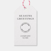 Étiquettes-cadeau Logo d'entreprise Texte Joyeuses Fêtes de Noël (Devant)